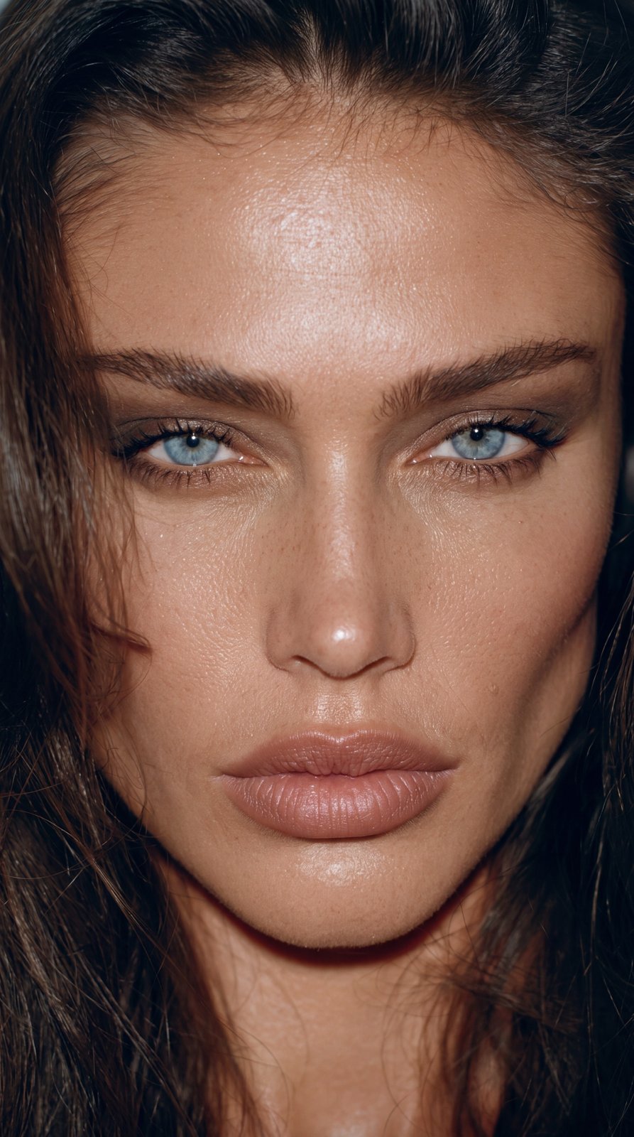 AI-created model, close-up portrait